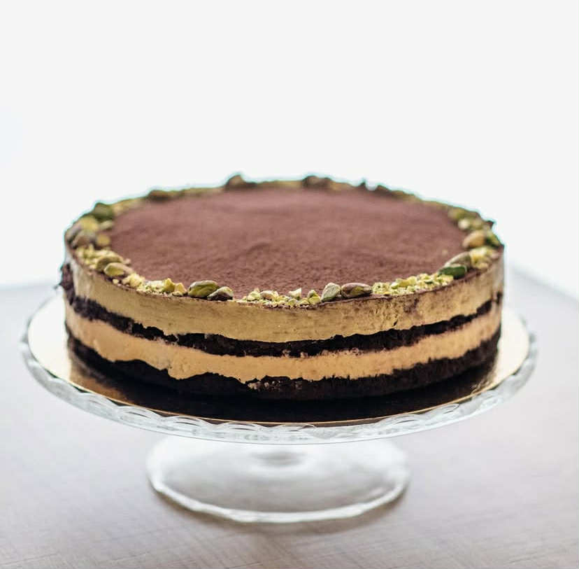 Gluténmentes Pisztáciás tiramisu torta